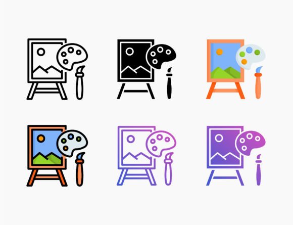 Art Painting Icon Graphics for Handmade Creations