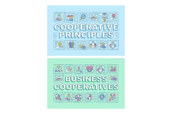 Business Cooperatives Svg Word Banners for Graphic Templates