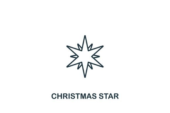 Christmas Star Icon for Graphic Design and Icons