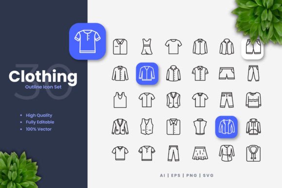 Clothing Icons for Digital Product Creators