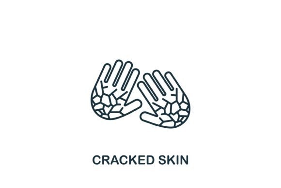 Cracked Skin Icon for Branding and Marketing Graphics