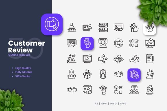 Customer Review Icons: Clean Graphics for Modern Content Publishing