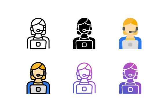 Customer Services Icon for Digital Product Creation
