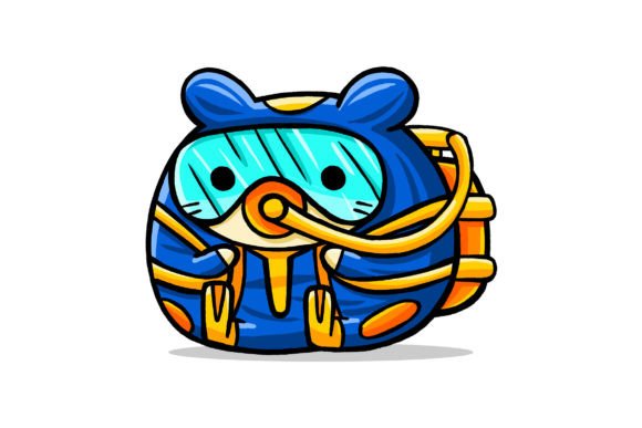 Cute Hamster Diver Cartoon Vector: A Versatile Illustration for Blog and Web Design