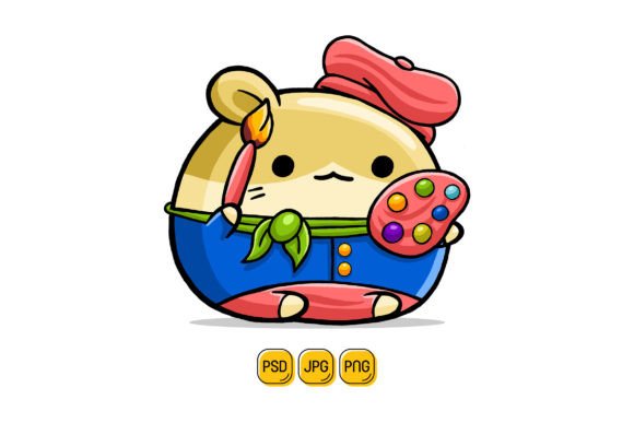 Cute Hamster Engineer Cartoon Vector for Graphics and Illustrations