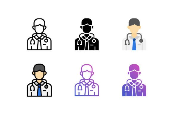 Doctor Man Icon for Branding and Graphic Design