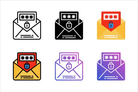 Email Password Icon for Modern Graphics and Icons