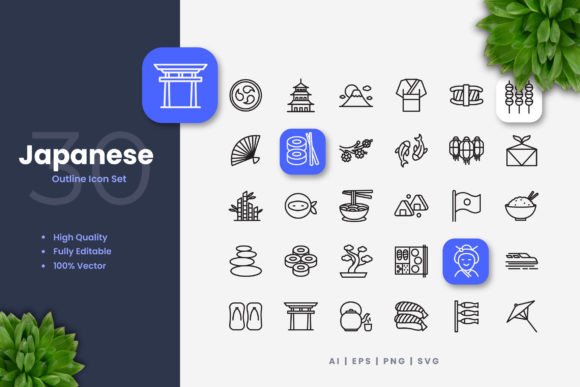 Japanese Icons: Clean Graphics for Local Business Branding