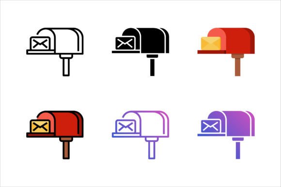 Mailbox Icon for Graphic Design and Branding Projects