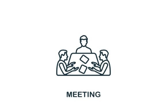 Meeting Icon: A Versatile Graphic for Branding and Marketing