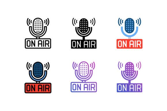 On Air Podcast Icon for Local Business Graphics