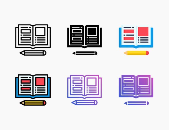Open Book Icon - A Versatile Graphic for Handmade Creations