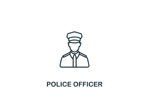 Police Officer Icon for Graphics and Icons