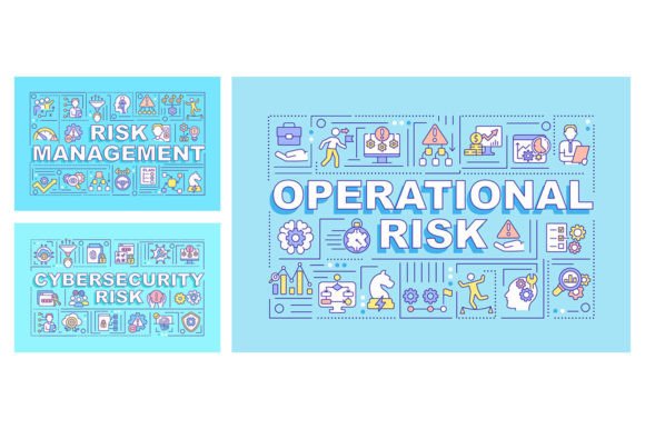 Risk Management Word Concepts Banner Set for Graphic Templates