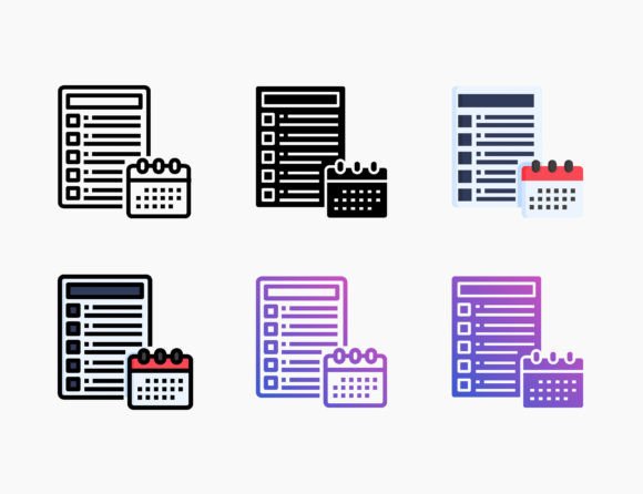 Schedule Planner Icon – A Modern Graphic Asset for Editors and Bloggers
