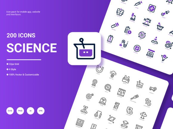 Science Icon Pack: A Versatile Graphics Asset for Modern Branding