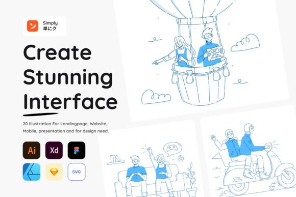 Simply - 20 People Activity Illustration Review