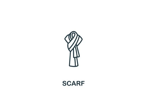 Straightforward Scarf Icon for Modern Graphics