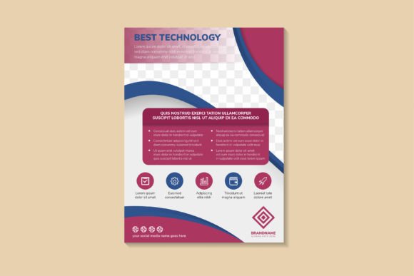 Technology Vertical Flyer Curve – A Modern Print Template for Digital Sellers