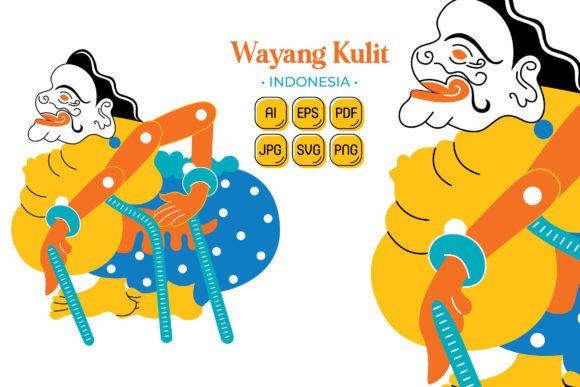 Wayang Kuli Vector Illustration for Handmade Creations
